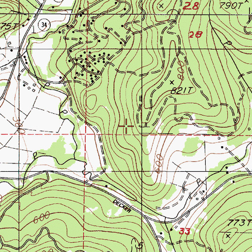 Topographic Map of Benton County, OR