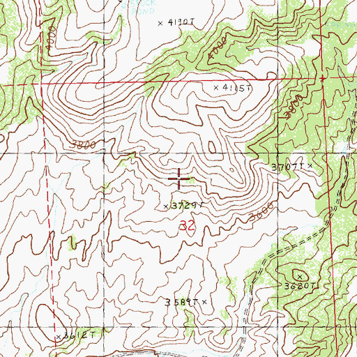 Topographic Map of Crook County, OR