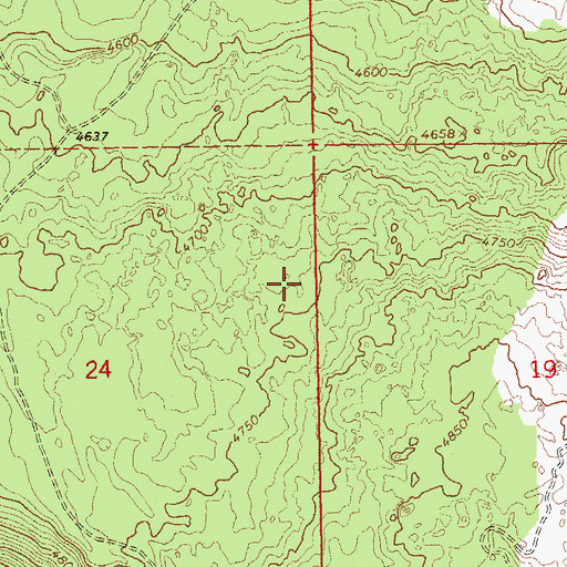 Topographic Map of Deschutes County, OR