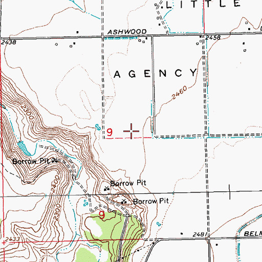 Topographic Map of Jefferson County, OR