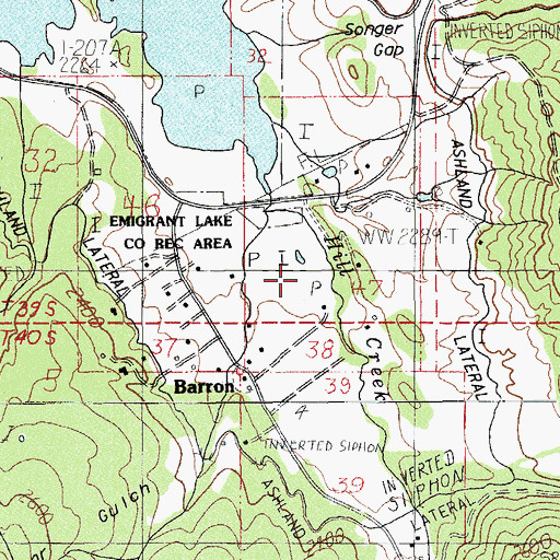 Topographic Map of Barron Creek, OR