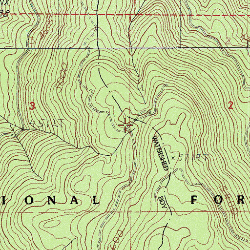 Topographic Map of Trail Camp, OR