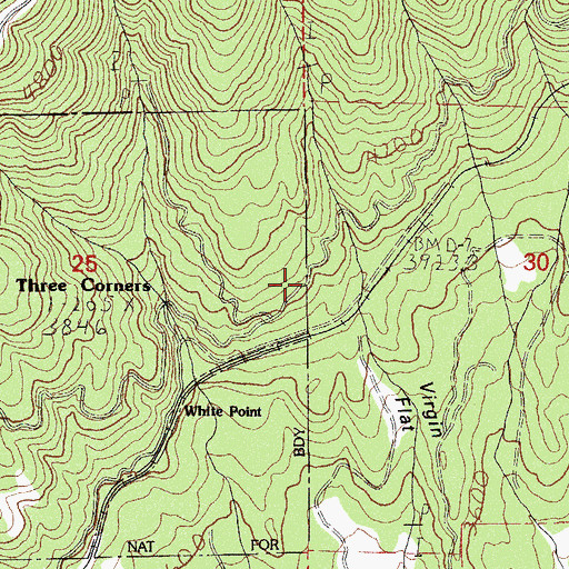 Topographic Map of White Point (historical), OR