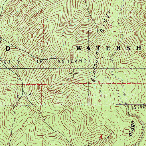 Topographic Map of Lamb Mine, OR