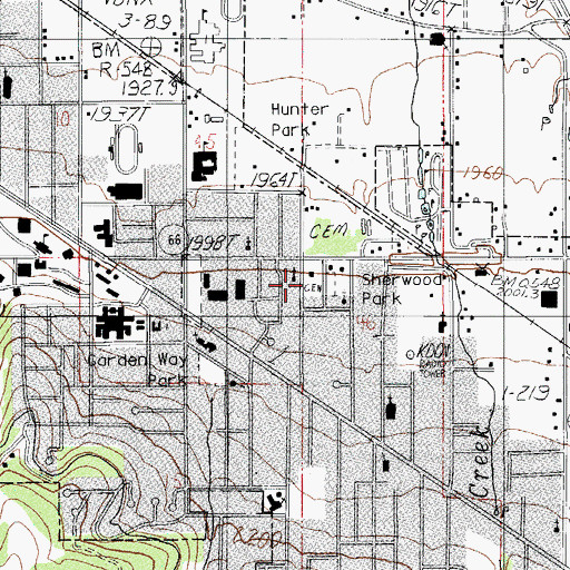 Topographic Map of Mountain View Cemetery, OR