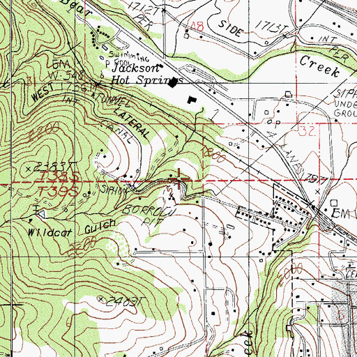 Topographic Map of Sulphur Springs, OR
