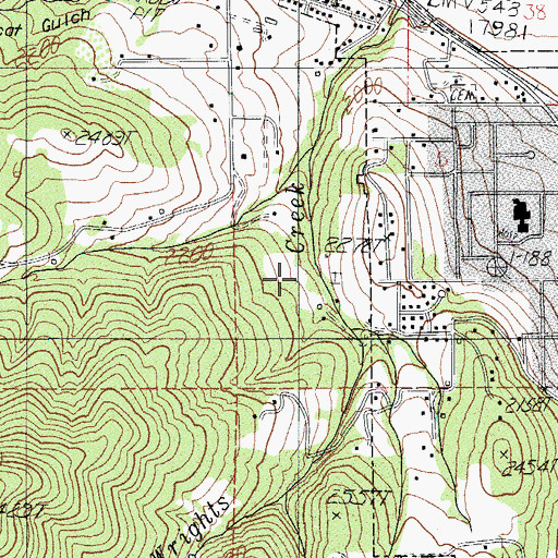 Topographic Map of Danns Spring, OR