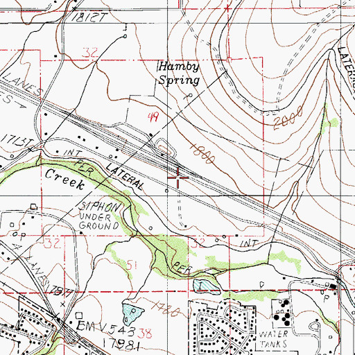 Topographic Map of Hamby Spring, OR