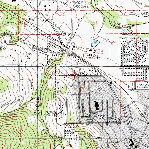 Topographic Map of Hargadine Cemetery, OR