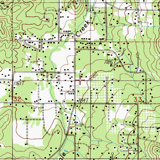 Topographic Map of Jewett Creek, OR