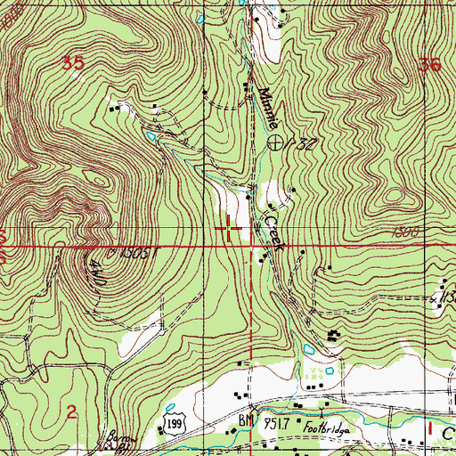 Topographic Map of Frosty Canyon, OR