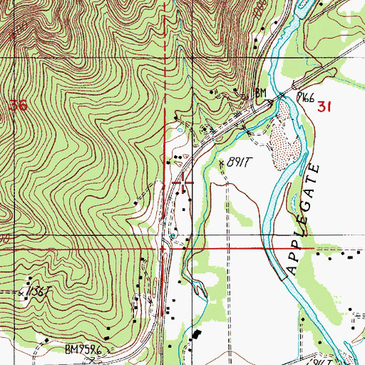 Topographic Map of Haven Creek, OR