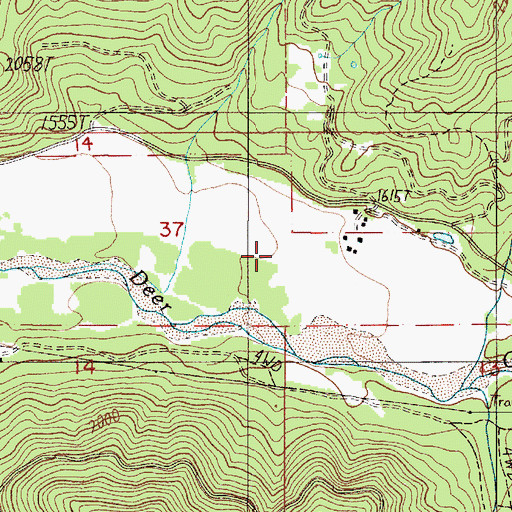 Topographic Map of Fowlie Creek, OR