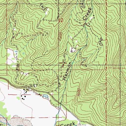 Topographic Map of Drier Creek, OR