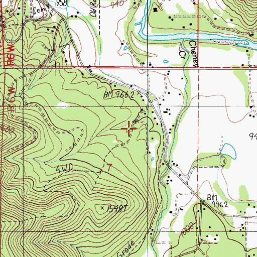 Topographic Map of Small Gulch, OR