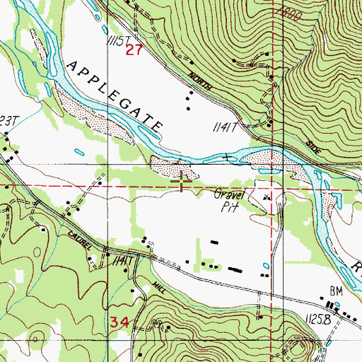 Topographic Map of Dales Bluff Creek, OR