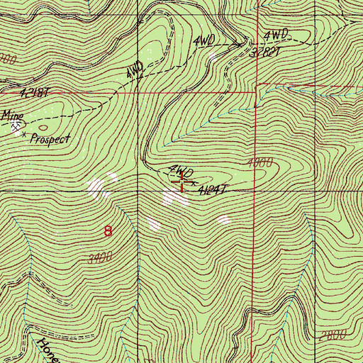 Topographic Map of Pennington Butte, OR