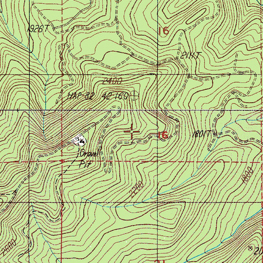 Topographic Map of Crater Lake Ski Bowl, OR