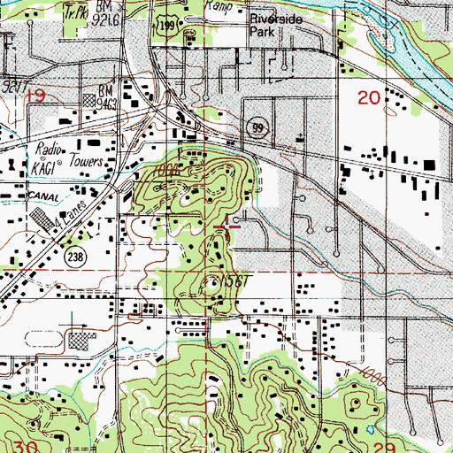 Topographic Map of Walker Creek, OR