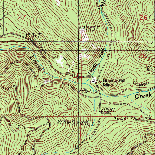 Topographic Map of Granite Hill (historical), OR