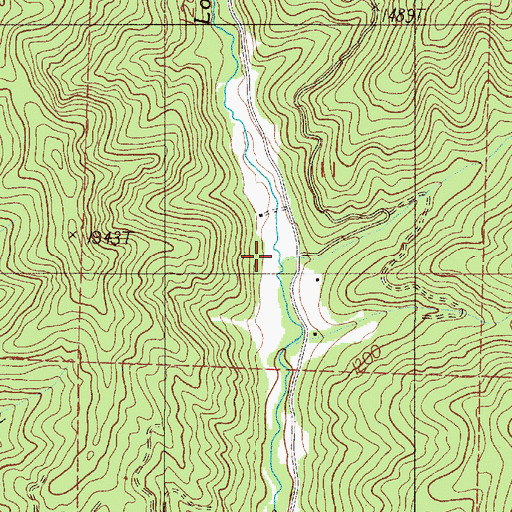 Topographic Map of Heath Creek, OR