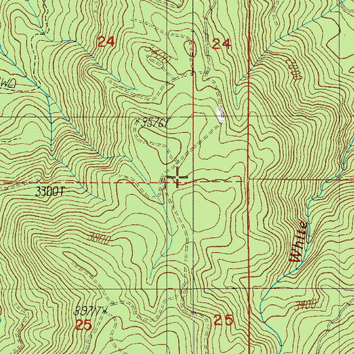 Topographic Map of Negro Ridge, OR