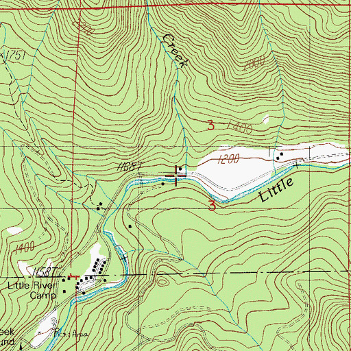 Topographic Map of Shivigny Creek, OR
