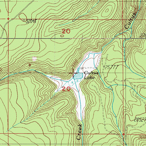 Topographic Map of Cultus Lake, OR