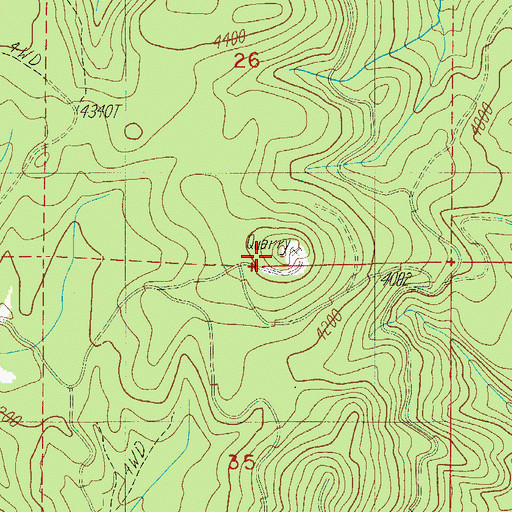 Topographic Map of Gobblers Knob, OR