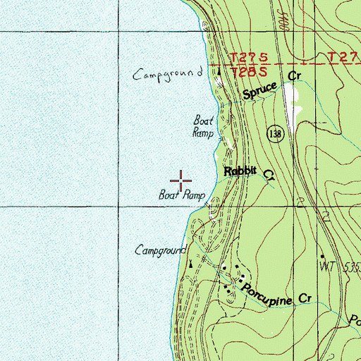 Topographic Map of Rabbit Creek, OR