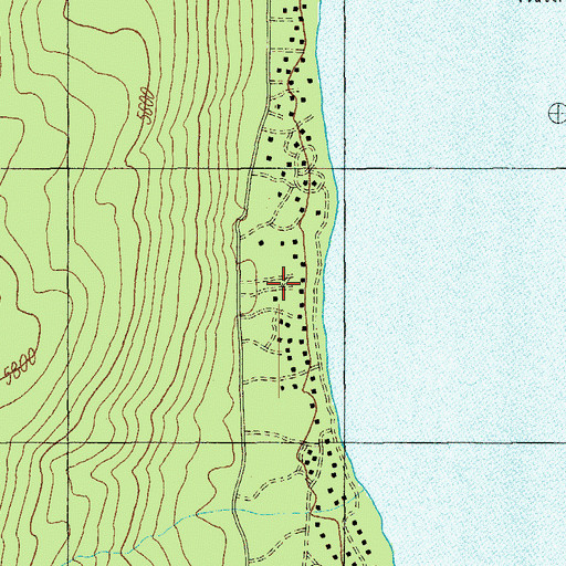 Topographic Map of Pumice Beach, OR