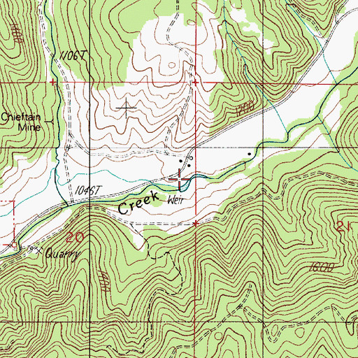Topographic Map of Briggs Reservoir, OR