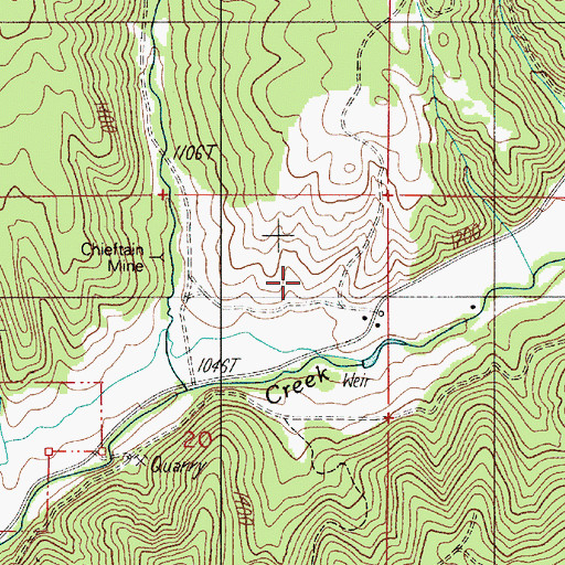 Topographic Map of Letitia Cemetery, OR