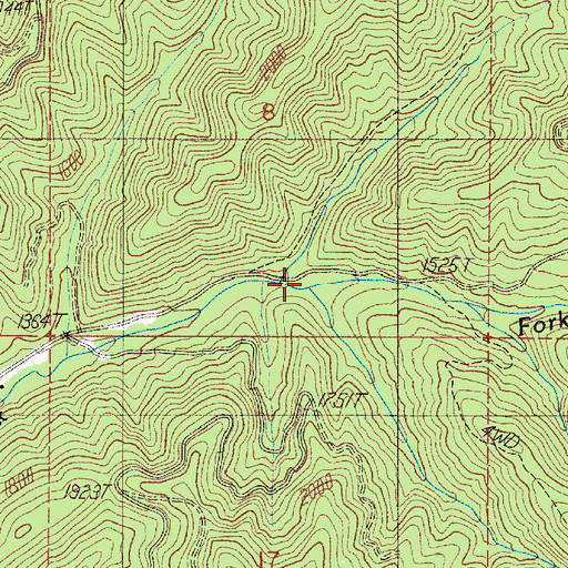 Topographic Map of Stacey Gulch Creek, OR