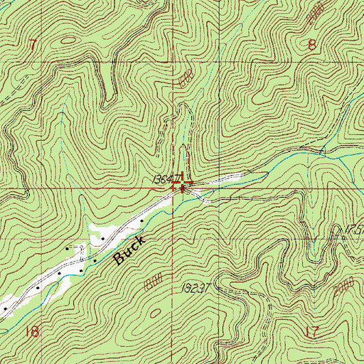 Topographic Map of Collins Creek, OR