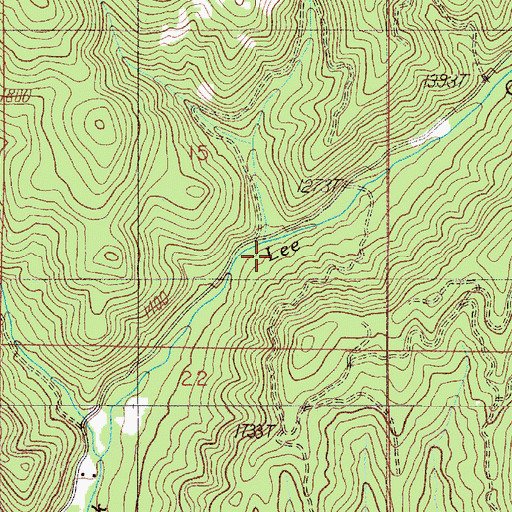 Topographic Map of High Prairie Creek, OR