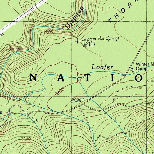 Topographic Map of Winter Knight Camp, OR