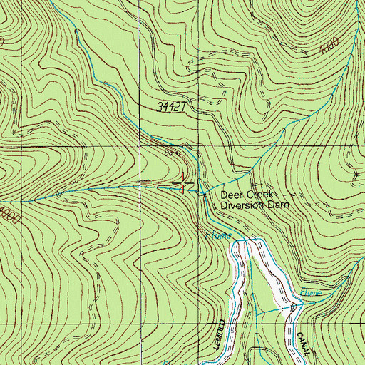 Topographic Map of Karen Creek, OR