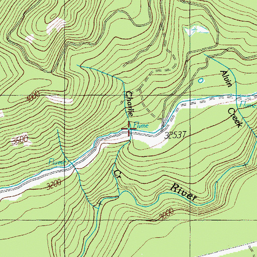Topographic Map of Lemolo Number 2 Canal, OR