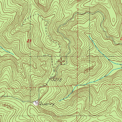Topographic Map of President Ridge, OR