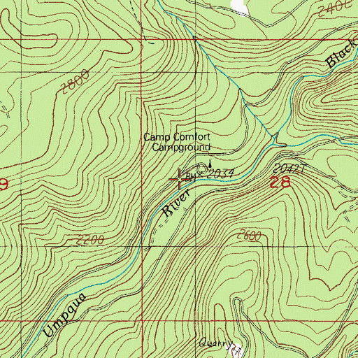 Topographic Map of Silver Creek, OR