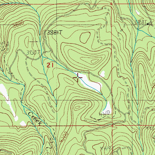 Topographic Map of Harpham Lake, OR