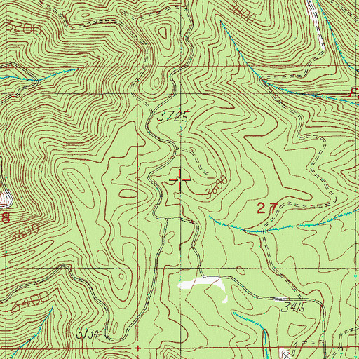 Topographic Map of Camp Vena, OR