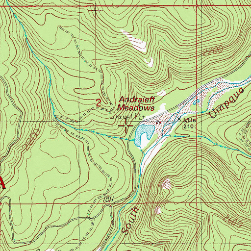 Topographic Map of Andraieff Meadows, OR
