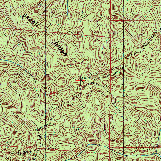 Topographic Map of Skagit Ridge, OR
