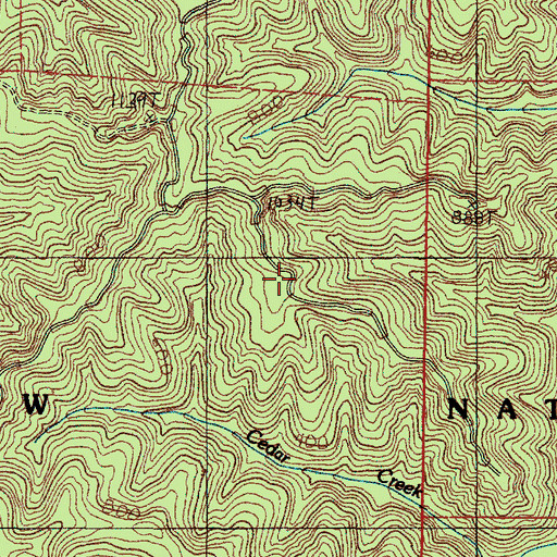 Topographic Map of Lunch Ridge, OR