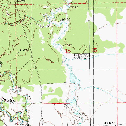 Topographic Map of Lenz Creek, OR