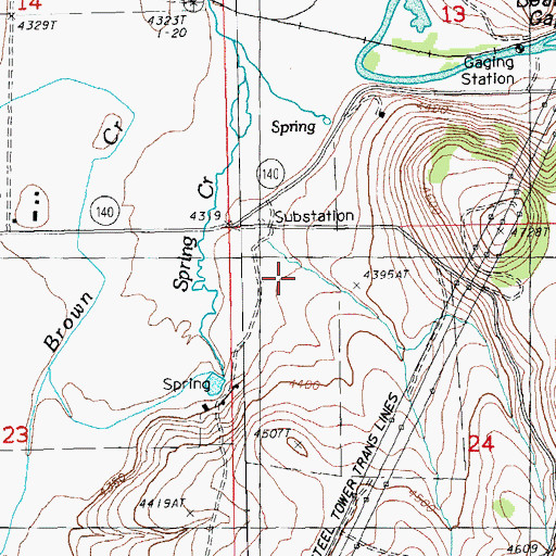 Topographic Map of Spring Creek, OR