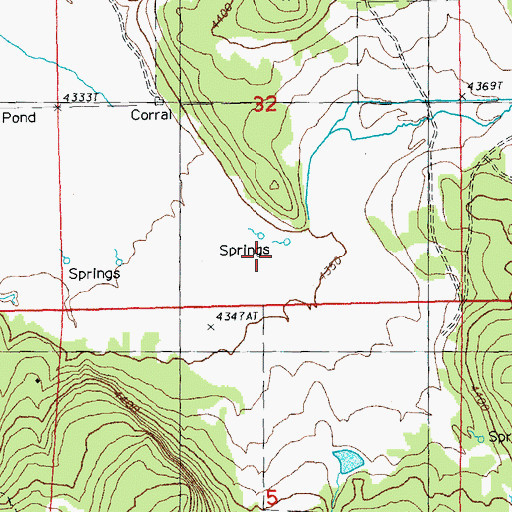 Topographic Map of East Branch Whisky Creek, OR