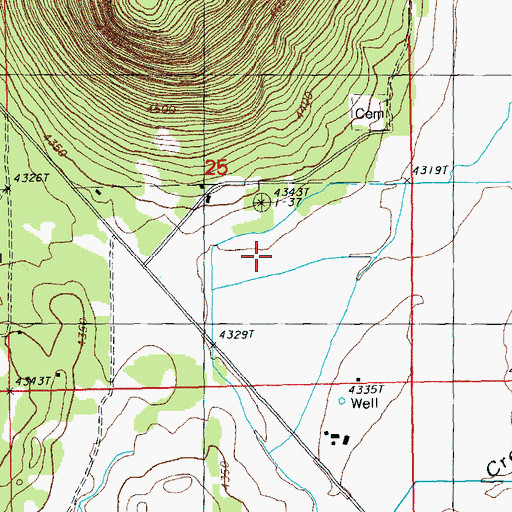 Topographic Map of Williams Drain, OR
